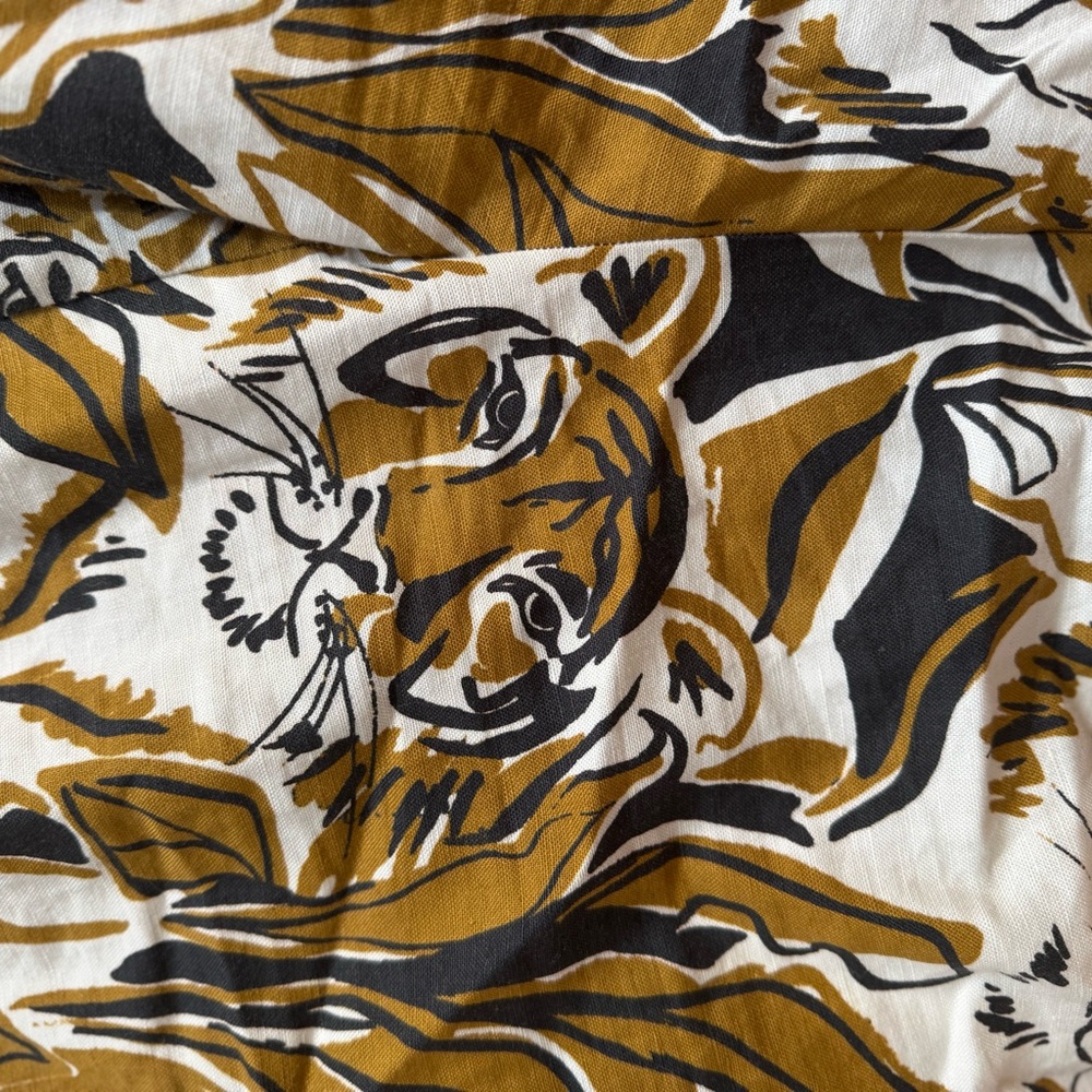 Anthropologie Tiger Face Wide Leg Pants - Picture 6 of 7